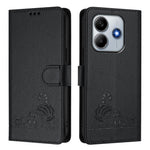 For Xiaomi Redmi Note 14 5G Case with Strap RFID Blocking Leather Wallet Phone Cover Cat Mouse Pattern