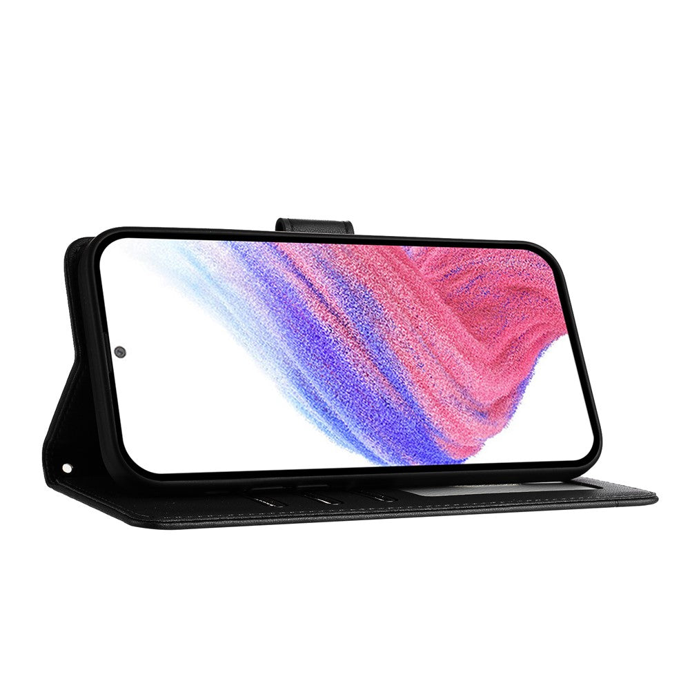 For Xiaomi Redmi Note 14 5G Case with Strap RFID Blocking Leather Wallet Phone Cover Cat Mouse Pattern