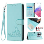 For Xiaomi Redmi Note 14 5G Case with Strap RFID Blocking Leather Wallet Phone Cover Cat Mouse Pattern