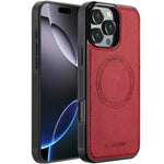 LC.IMEEKE Til iPhone 16 Pro Magnetisk Etui Kompatibel med MagSafe Læder+TPU Bagcover
