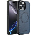 LC.IMEEKE Til iPhone 16 Pro Magnetisk Etui Kompatibel med MagSafe Læder+TPU Bagcover