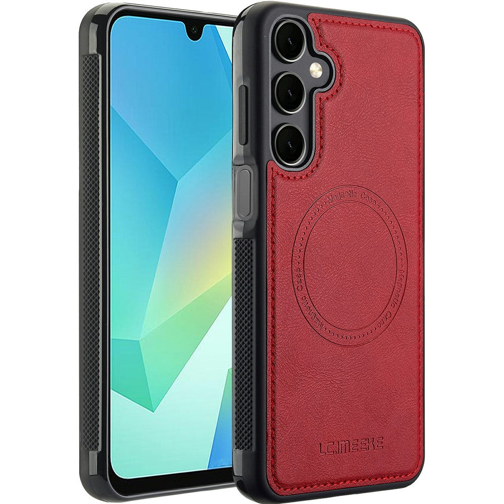LC.IMEEKE For Samsung Galaxy A35 5G Magnetic Case Leather+TPU Back Cover