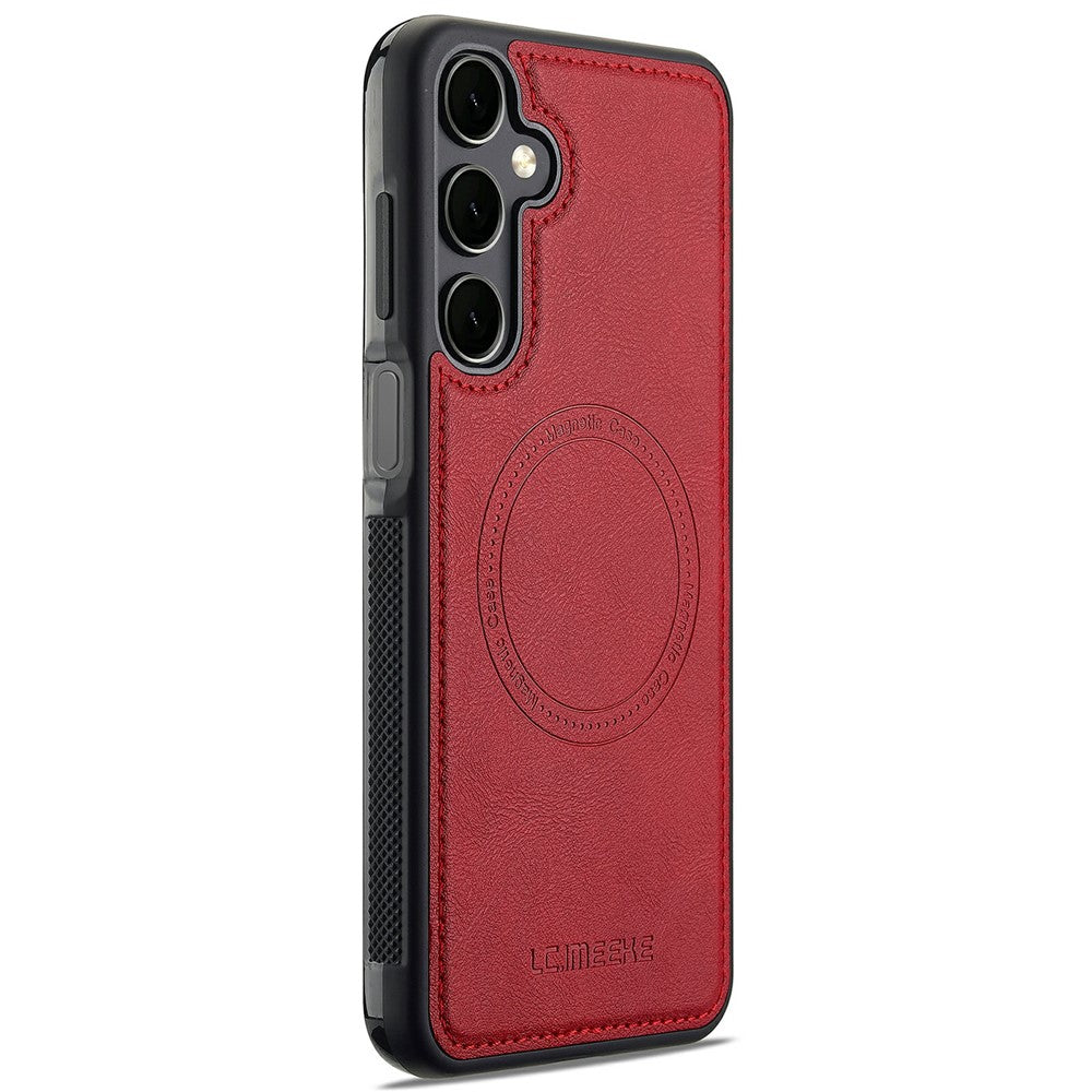 LC.IMEEKE For Samsung Galaxy A35 5G Magnetic Case Leather+TPU Back Cover
