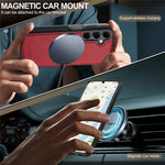 LC.IMEEKE For Samsung Galaxy A35 5G Magnetic Case Leather+TPU Back Cover