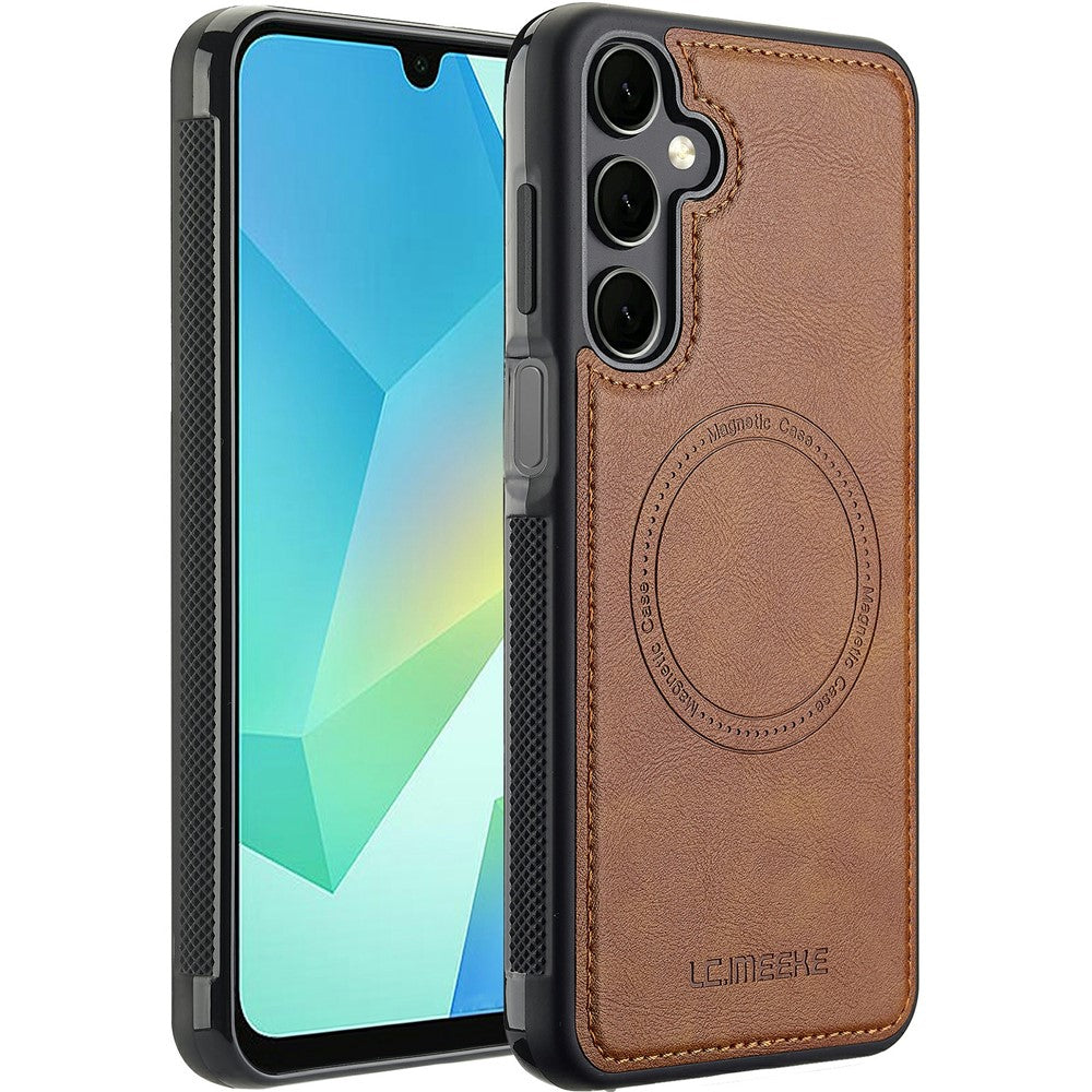 LC.IMEEKE For Samsung Galaxy A35 5G Magnetic Case Leather+TPU Back Cover