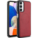 LC.IMEEKE For Samsung Galaxy A34 5G Magnetic Case Leather+TPU Back Cover