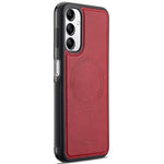 LC.IMEEKE For Samsung Galaxy A34 5G Magnetic Case Leather+TPU Back Cover