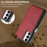 LC.IMEEKE For Samsung Galaxy A34 5G Magnetic Case Leather+TPU Back Cover