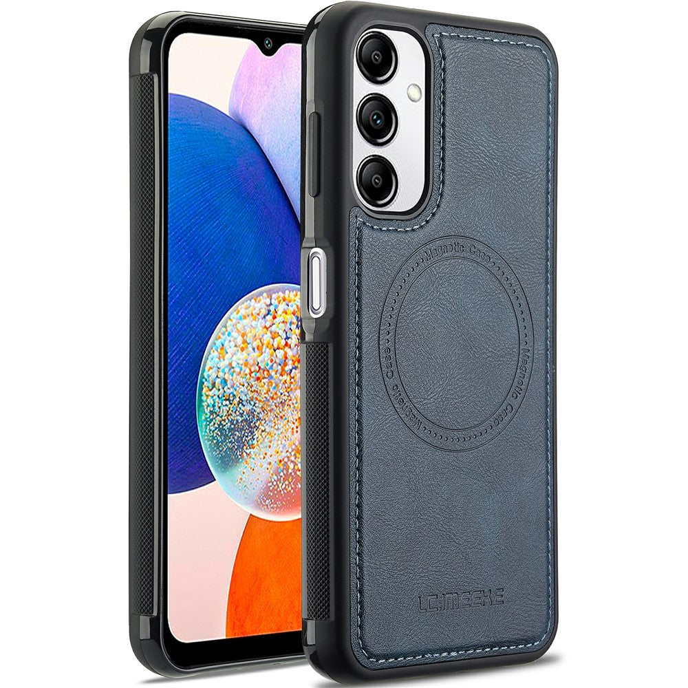 LC.IMEEKE For Samsung Galaxy A34 5G Magnetic Case Leather+TPU Back Cover