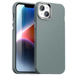 Til iPhone 14 / 13 Cover Hybrid Bagcover med Kulfibertekstur