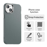Til iPhone 14 / 13 Cover Hybrid Bagcover med Kulfibertekstur