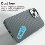 Til iPhone 14 / 13 Cover Hybrid Bagcover med Kulfibertekstur