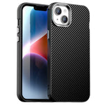 Til iPhone 14 / 13 Cover Hybrid Bagcover med Kulfibertekstur