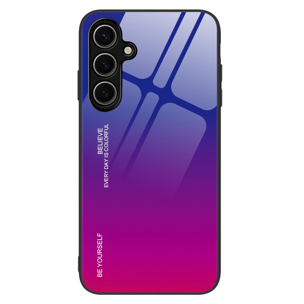 Til Samsung Galaxy A16 5G / 4G Etui, Hærdet Glas+TPU Telefoncover med Gradientfarve
