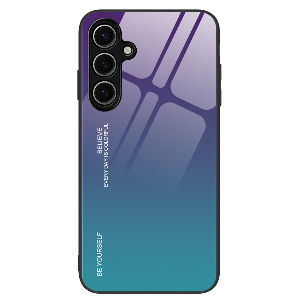 Til Samsung Galaxy A16 5G / 4G Etui, Hærdet Glas+TPU Telefoncover med Gradientfarve