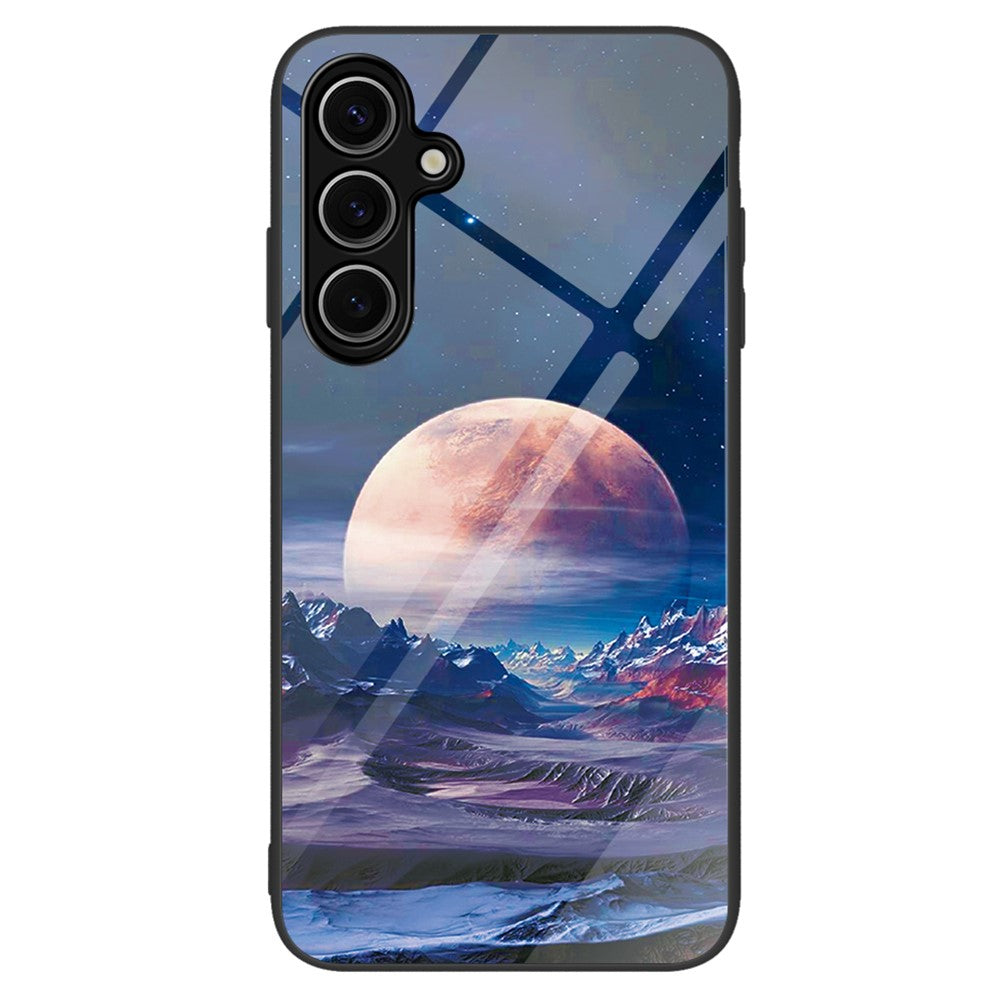 Til Samsung Galaxy A16 5G / 4G Cover Hærdet Glas+PC+TPU Telefonbeskytter Mønsterprint