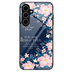 Til Samsung Galaxy A16 5G / 4G Cover Hærdet Glas+PC+TPU Telefonbeskytter Mønsterprint