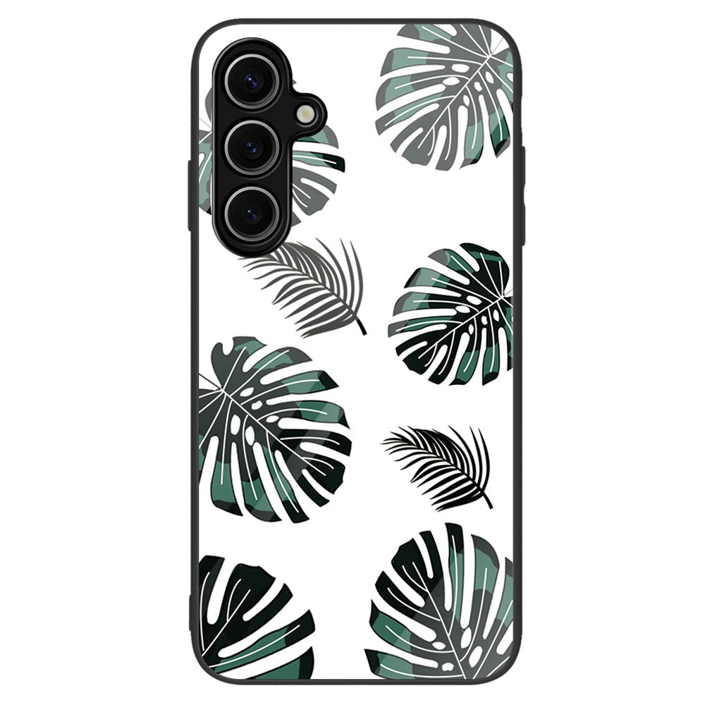 Til Samsung Galaxy A16 5G / 4G Cover Hærdet Glas+PC+TPU Telefonbeskytter Mønsterprint