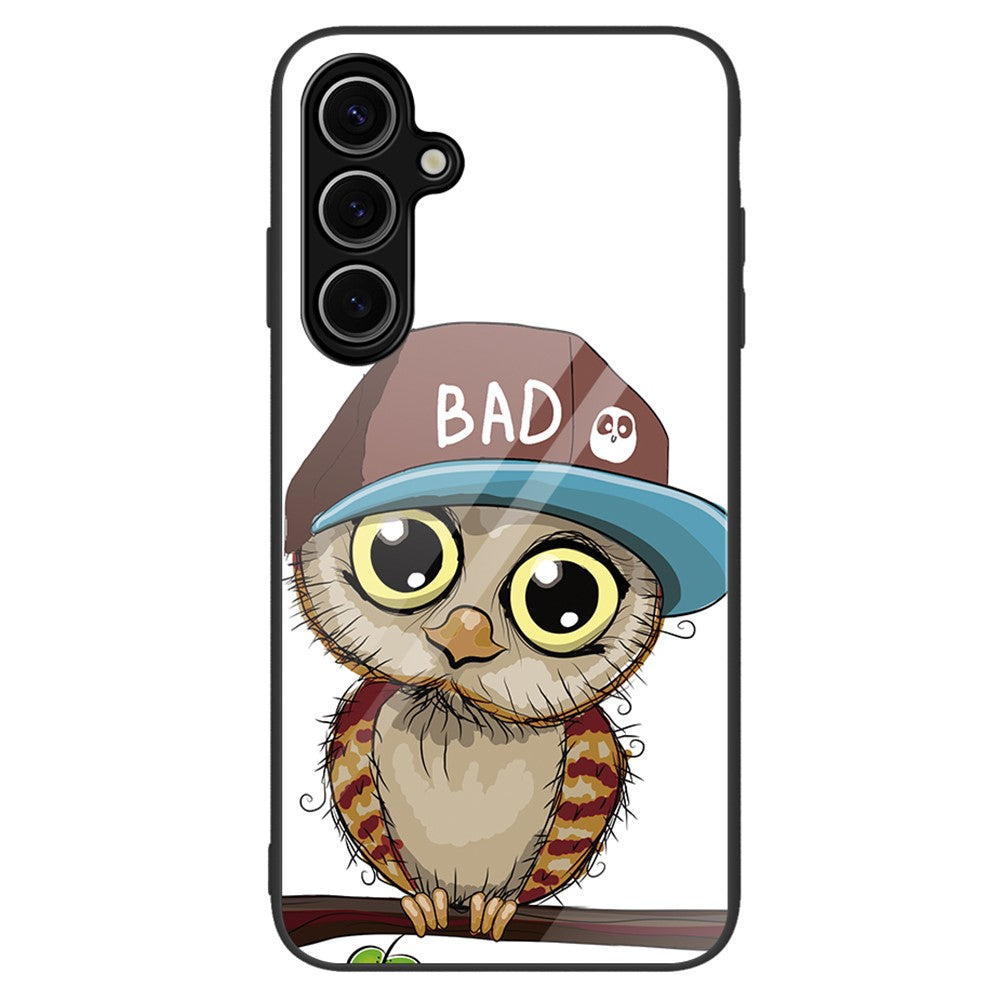 Til Samsung Galaxy A16 5G / 4G Cover Hærdet Glas+PC+TPU Telefonbeskytter Mønsterprint