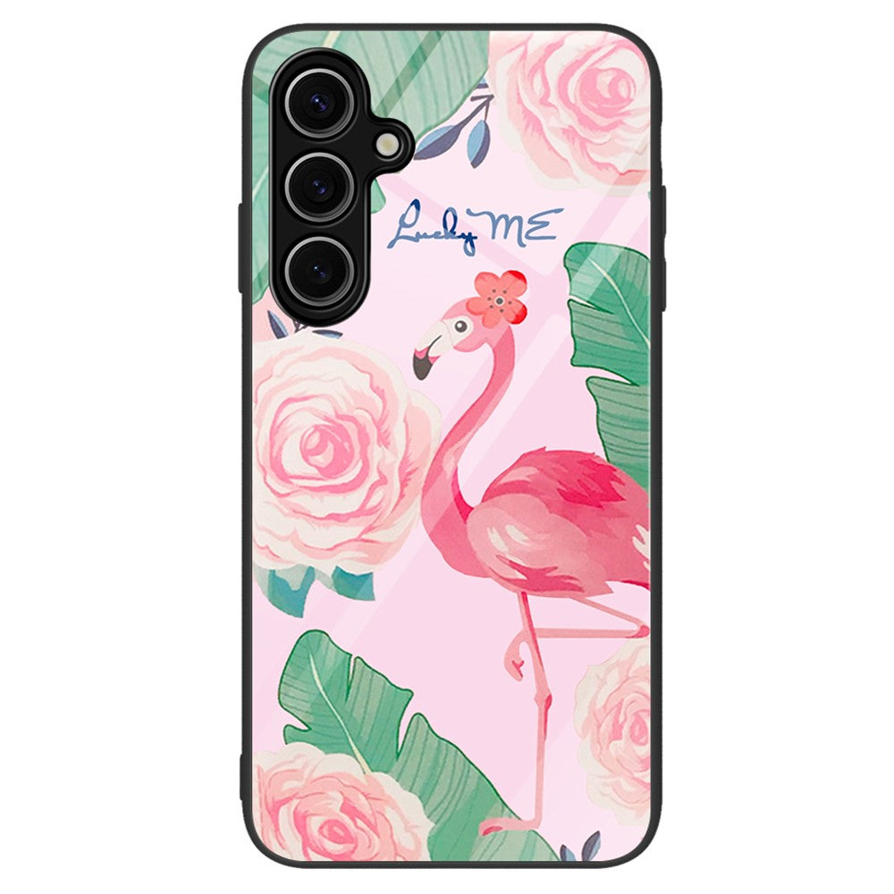 Til Samsung Galaxy A16 5G / 4G Cover Hærdet Glas+PC+TPU Telefonbeskytter Mønsterprint