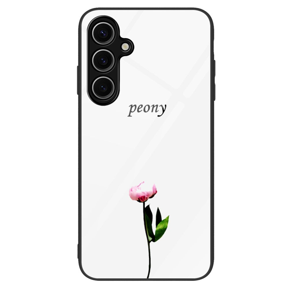 Til Samsung Galaxy A16 5G / 4G Cover Hærdet Glas+PC+TPU Telefonbeskytter Mønsterprint