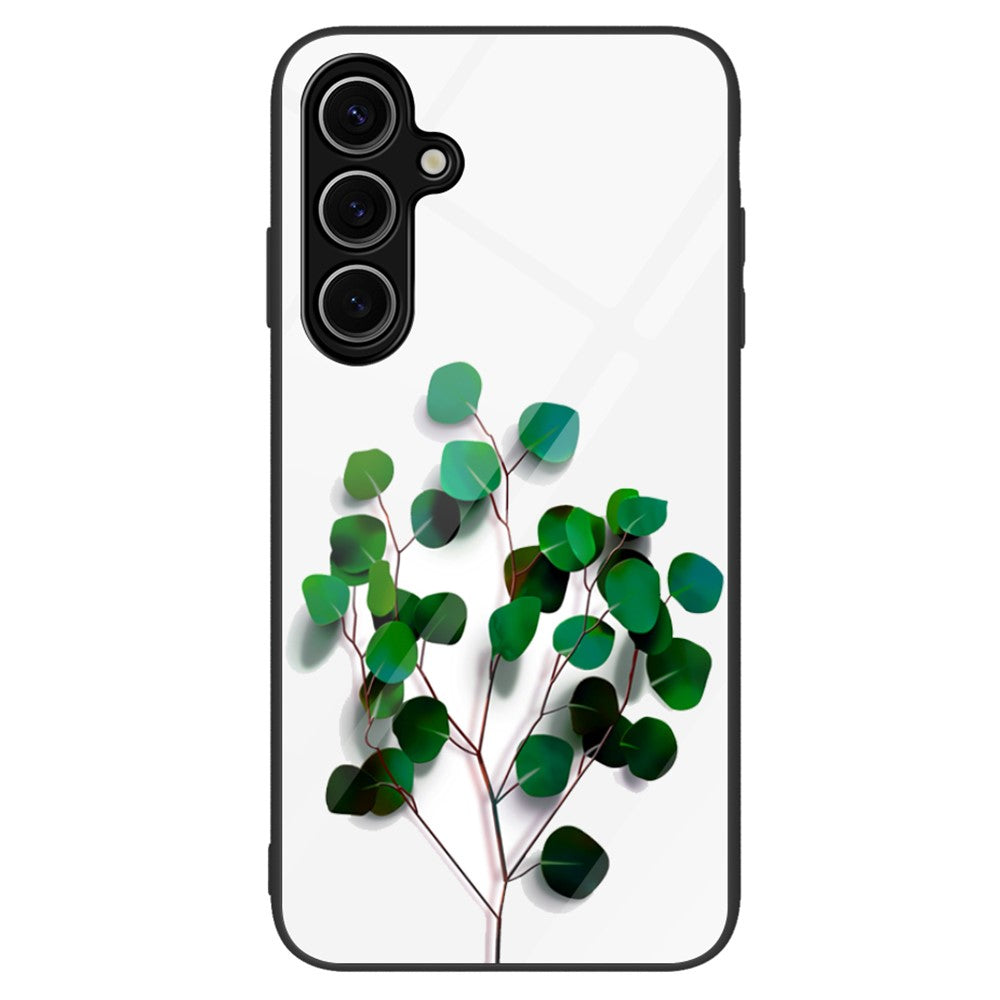 Til Samsung Galaxy A16 5G / 4G Cover Hærdet Glas+PC+TPU Telefonbeskytter Mønsterprint
