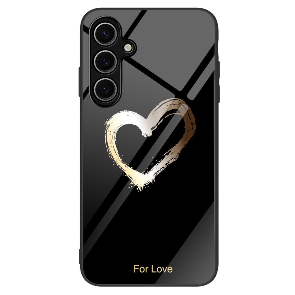 Til Samsung Galaxy A16 5G / 4G Cover Hærdet Glas+PC+TPU Telefonbeskytter Mønsterprint