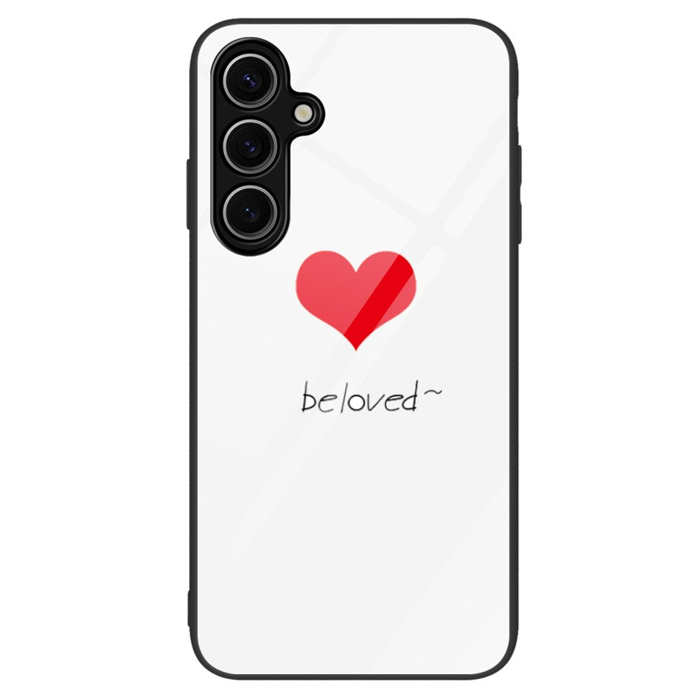 Til Samsung Galaxy A16 5G / 4G Cover Hærdet Glas+PC+TPU Telefonbeskytter Mønsterprint