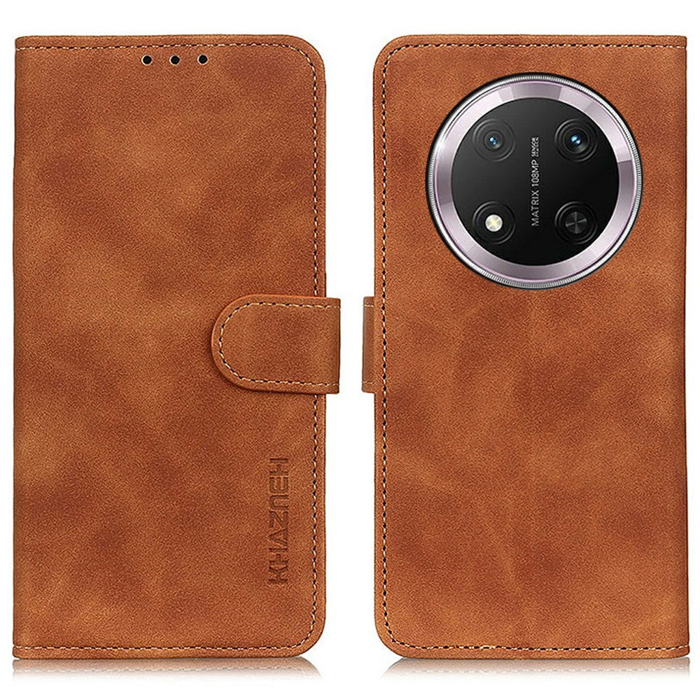 KHAZNEH For Honor Magic7 Lite 5G / X9c 5G / X60 Pro 5G Etui PU Læder Retro Tekstur Telefoncover