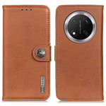 KHAZNEH For Honor Magic7 Lite 5G / X9c 5G / X60 Pro 5G Wallet Case Cowhide Texture Leather Flip Phone Cover