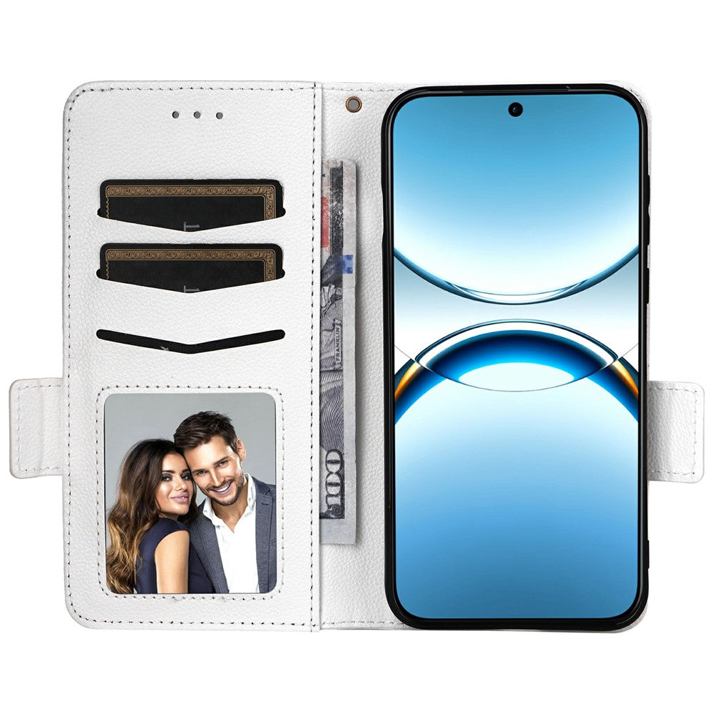 For Oppo Find X8 5G Case with Wrist Strap Litchi Texture PU Leather Wallet Phone Cover