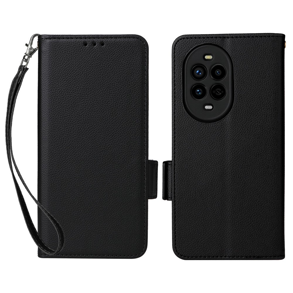 For Huawei nova 13 Pro 5G Case with Wrist Strap Litchi Texture PU Leather Wallet Phone Cover