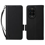 Huawei nova 13 Pro 5G-skal med handledsrem, litchitexturerat PU-läder, plånboksfodral