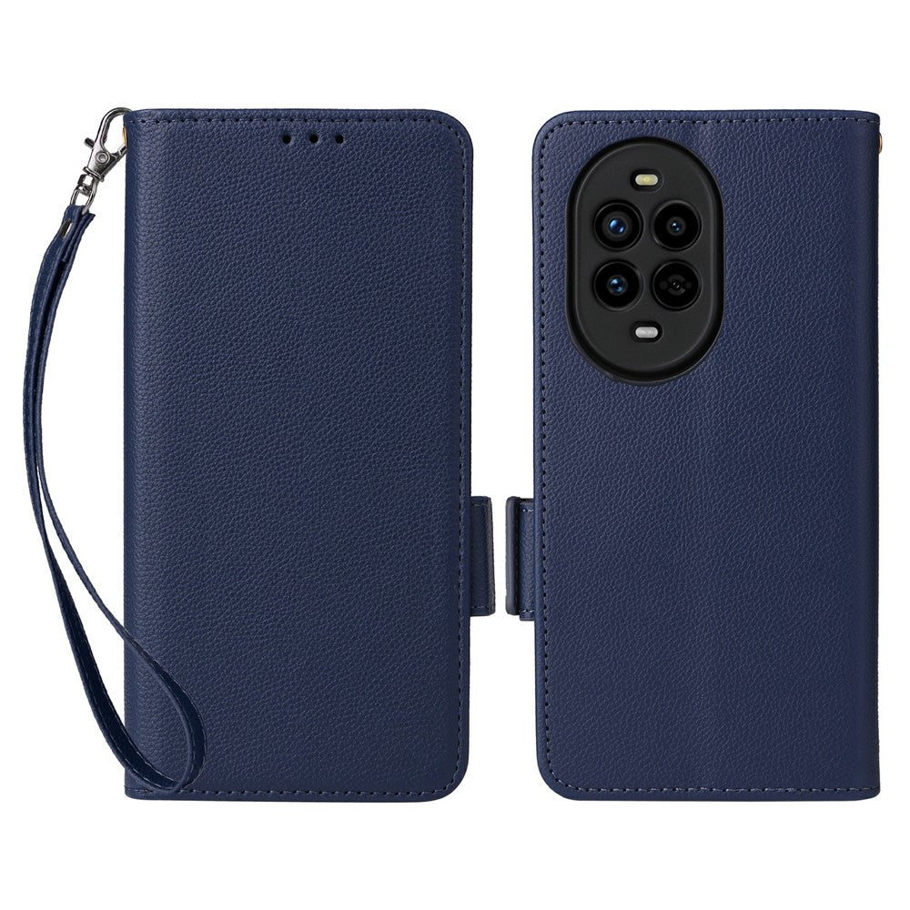 For Huawei nova 13 Pro 5G Case with Wrist Strap Litchi Texture PU Leather Wallet Phone Cover