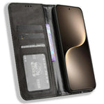 For Honor Magic7 5G Leather Case Wallet Stand Retro Texture Phone Cover