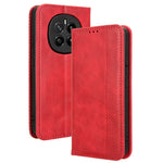 For Honor Magic7 5G Leather Case Wallet Stand Retro Texture Phone Cover