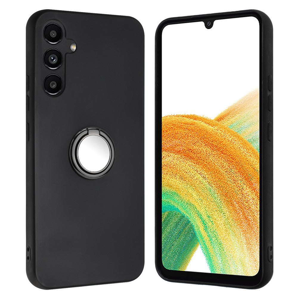 For Samsung Galaxy A56 5G / M56 5G Matte Case Ring Kickstand Soft TPU Phone Cover