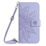 HT04 For Samsung Galaxy A56 5G / M56 5G Case Sunflower Imprint PU Leather Phone Cover with Long Strap