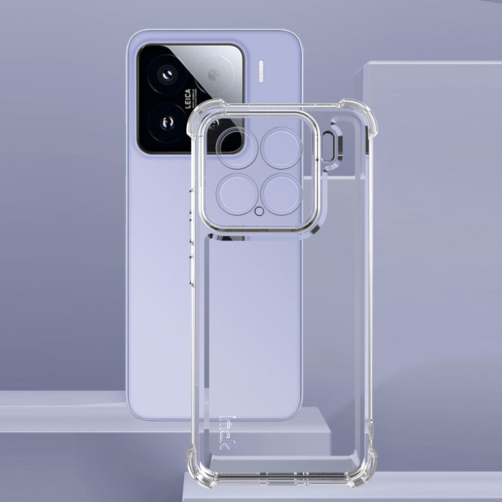 IMAK UX-4 Series for Xiaomi 15 / 15 Custom Edition Case Straight Frame Four Corner Shockproof Clear TPU Cover