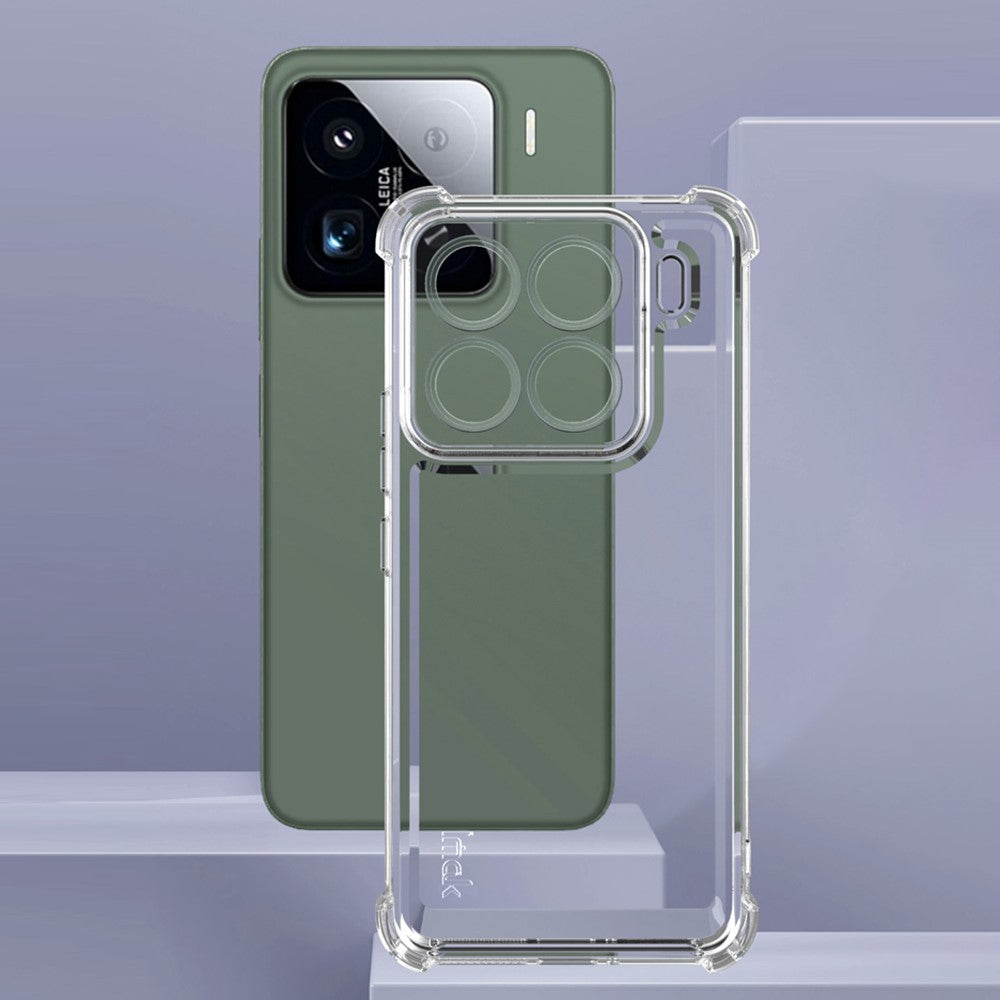 IMAK UX-4 Series for Xiaomi 15 Pro Case Straight Frame Four Corner Shockproof Clear TPU Cover