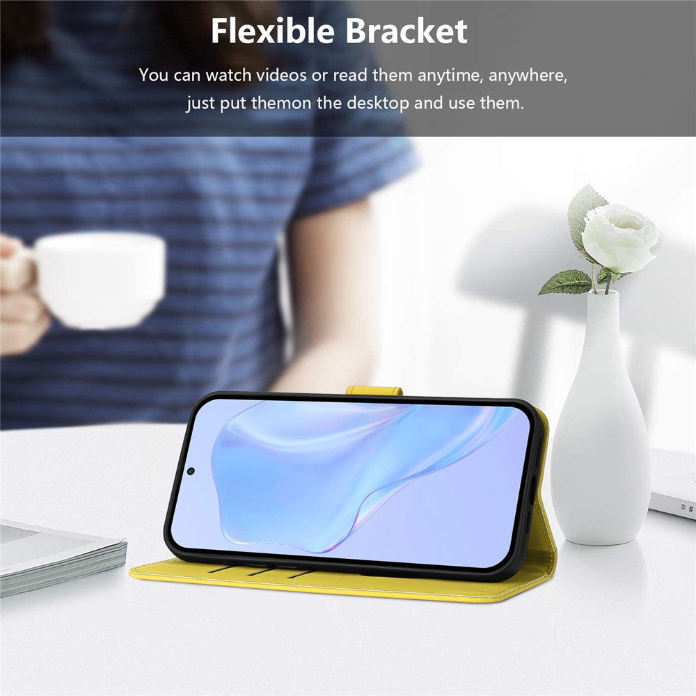 Til Samsung Galaxy A15 5G / Galaxy A15 4G Cover Enfarget Pung Læder Telefoncover med Rem