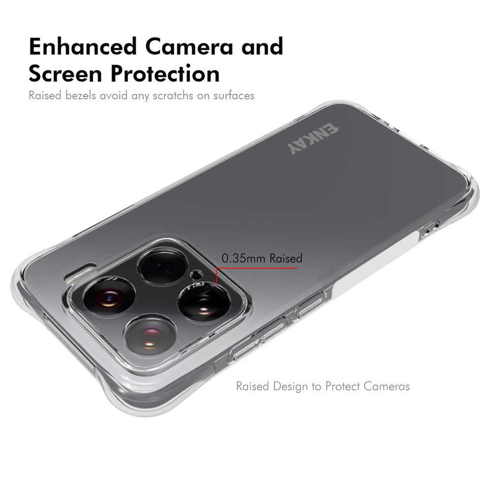 ENKAY HAT PRINCE For Xiaomi 15 Clear Phone Case   Shockproof Anti-Slip TPU Cover