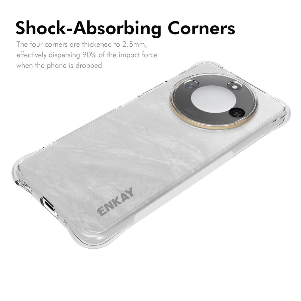 ENKAY HAT PRINCE For Honor X60 5G Clear Phone Case   Shockproof Anti-Slip TPU Cover