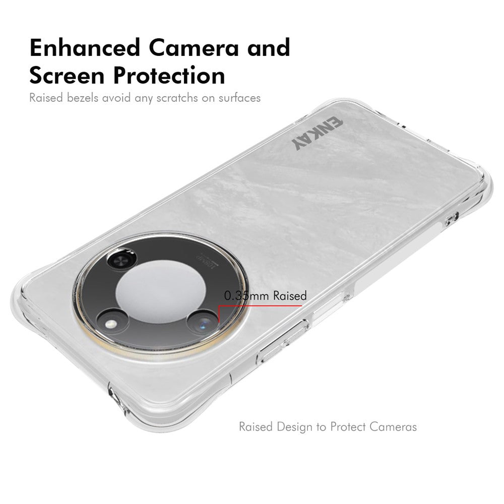 ENKAY HAT PRINCE For Honor X60 5G Clear Phone Case   Shockproof Anti-Slip TPU Cover