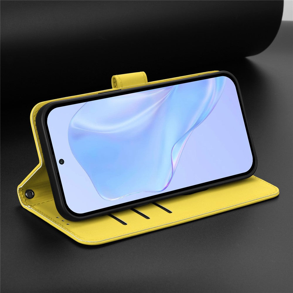Til Samsung Galaxy A55 5G Cover Ensfarvet Pung Læder Telefoncover med Rem