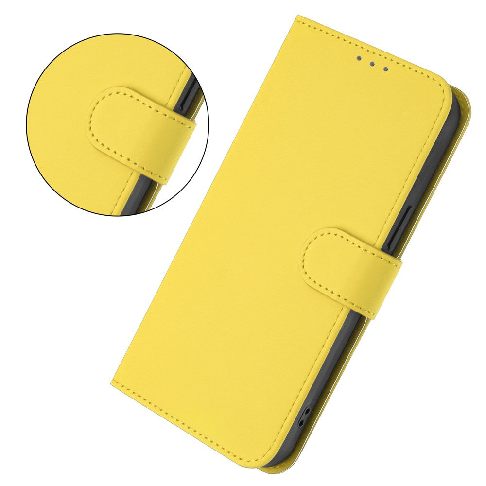 Til Samsung Galaxy A55 5G Cover Ensfarvet Pung Læder Telefoncover med Rem