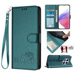 For Xiaomi Redmi Note 14 Pro+ 5G / 14 Pro 5G / Poco X7 5G Case with Strap RFID Blocking Leather Wallet Phone Cover Cat Mouse Pattern