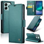 CASEME For Xiaomi Redmi Note 14 5G Leather Case  023 RFID Blocking 3 Card Slot Mobile Cover