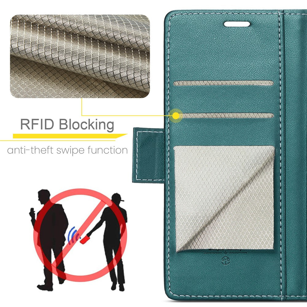 CASEME For Xiaomi Redmi Note 14 5G Leather Case  023 RFID Blocking 3 Card Slot Mobile Cover