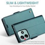 CASEME For Xiaomi Redmi Note 14 5G Leather Case  023 RFID Blocking 3 Card Slot Mobile Cover